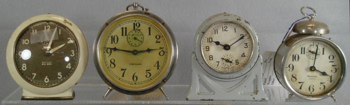 Appraisal: alarm clocks Westclox Westinghouse day alarm tallest Estimate -