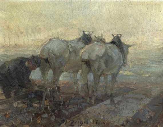 Appraisal: Z GEL HEINRICH VON Murrhardt - Munich Farmer with horses