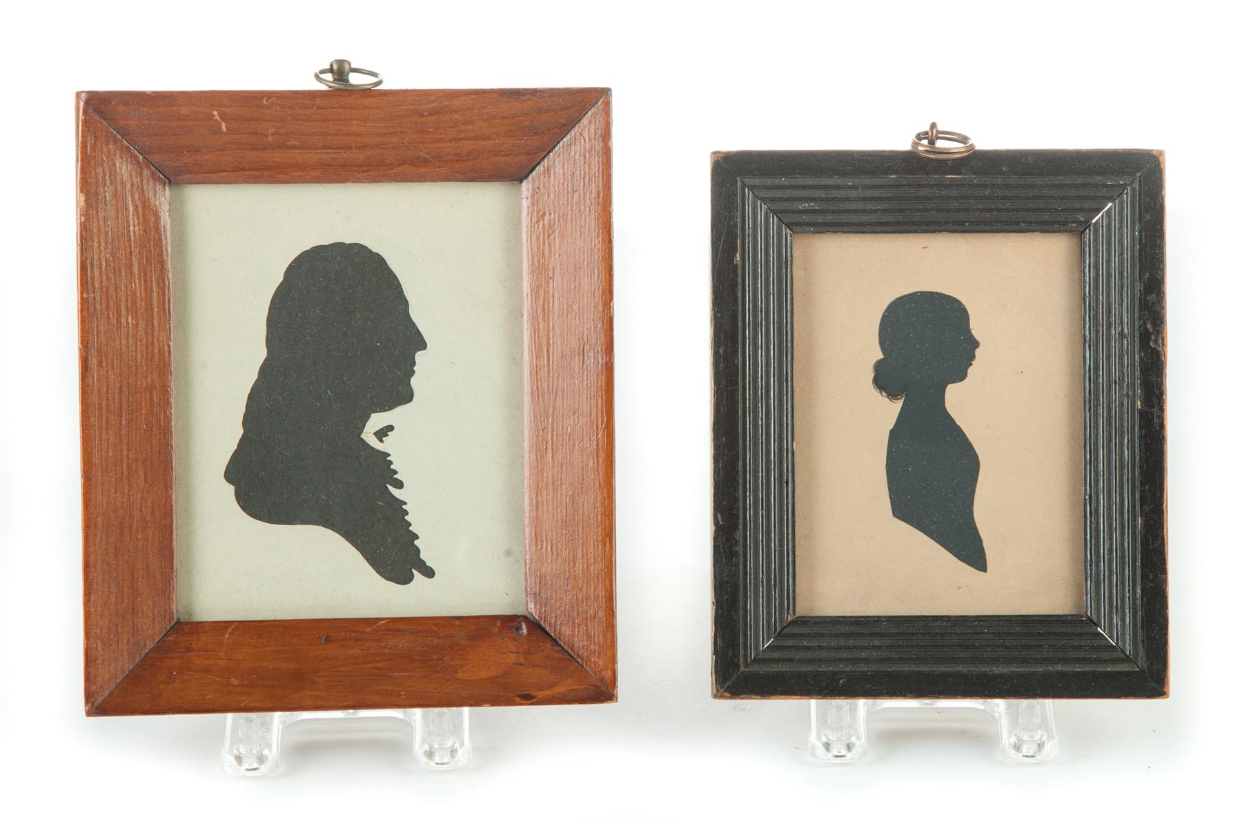 Appraisal: TWO SILHOUETTES IN FRAMES American st half- th century Hollow