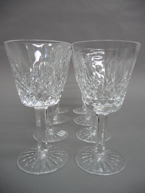 Appraisal: Eight Waterford cut crystal red wine goblets in the Lismore