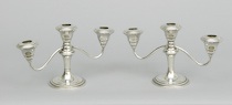 Appraisal: Sterling Silver Candelabra By Wm Rogers Co A pair of