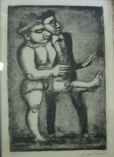 Appraisal: GEORGES ROUAULT Grotesques Lithograph x mm x inches full margins