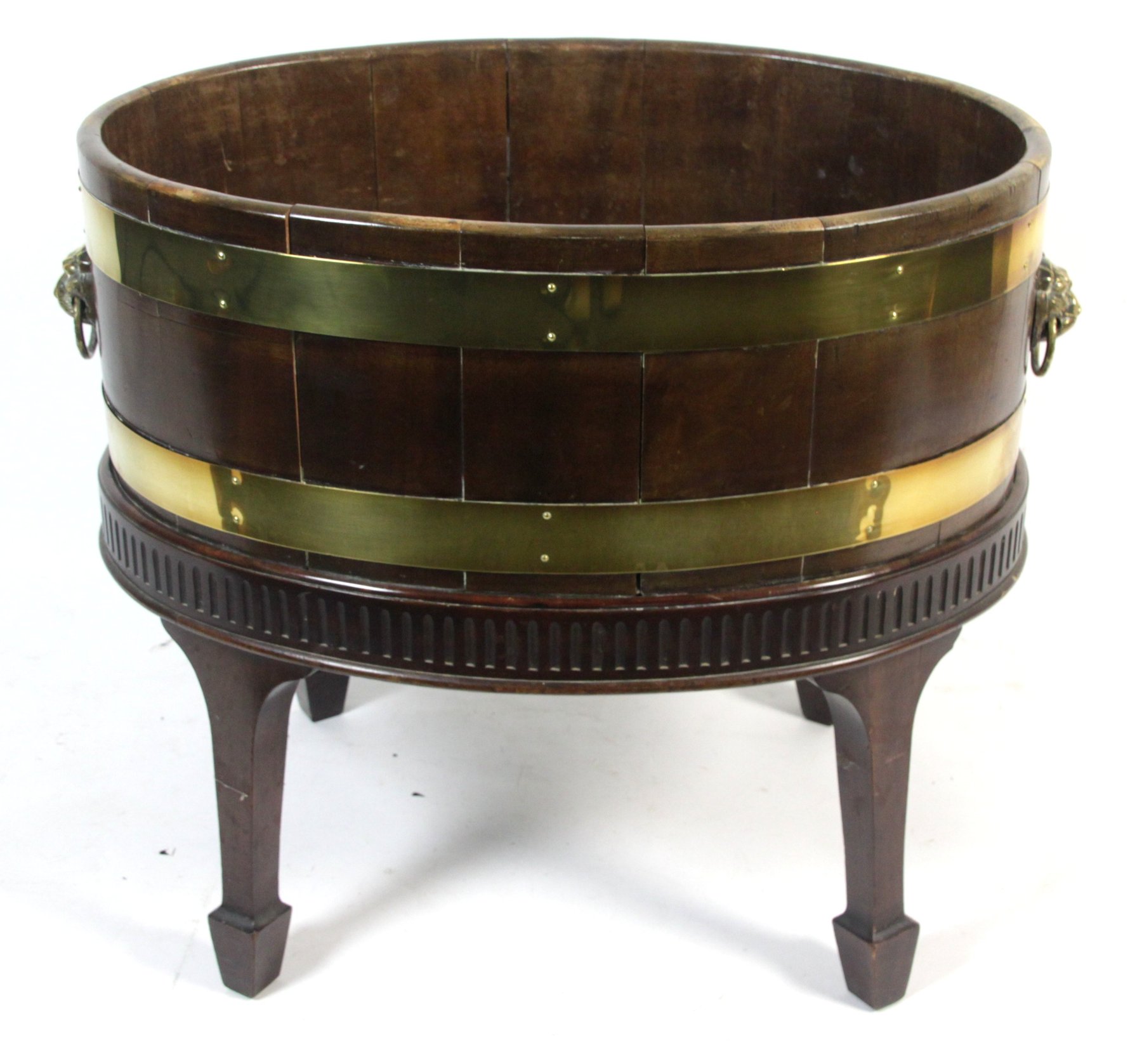 Appraisal: A George III style mahogany wine cooler circa the oval