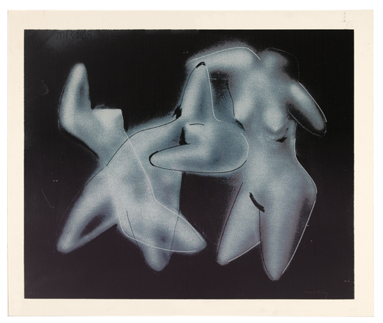 Appraisal: MAN RAY Les Trois Nus Color screenprint on Plexiglas x