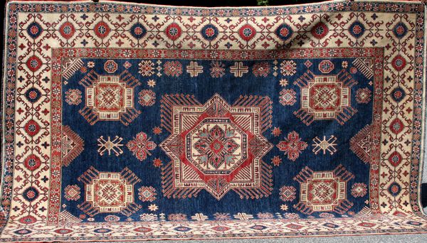 Appraisal: Fine th Century Kazak handwoven rug ' x ' Good