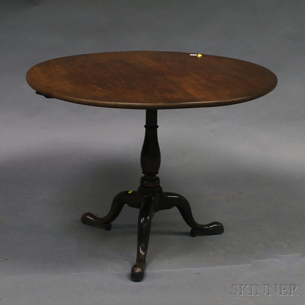 Appraisal: Queen Anne Cherry Tea Table New England th century the