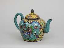 Appraisal: Chen Lun Period Style Cloisonne Tea Pot Bulbous body teapot