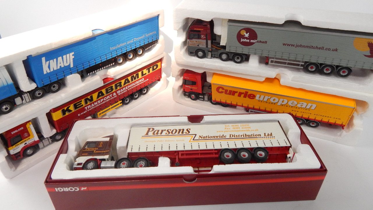 Appraisal: Corgi die cast lorries comprising Ken Abram Ltd Knauf Currieuropean