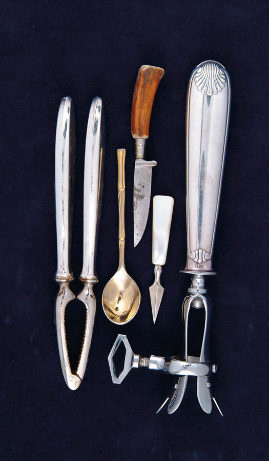 Appraisal: MISCELLANEOUS LOT OF TABLE FLATWARE Lot includes an cork remover