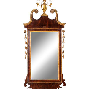 Appraisal: A George III Parcel Gilt Mahogany Mirror th th Century