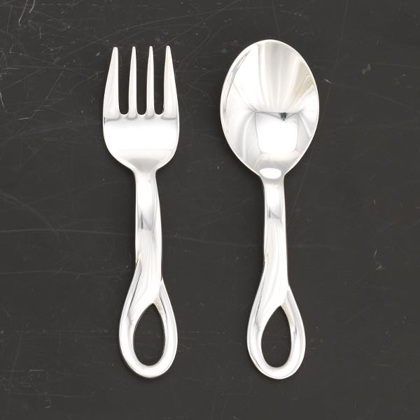 Appraisal: TIFFANY CO ELSA PERETTI STERLING SILVER BABY SPOON AND FORK