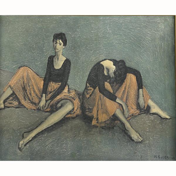 Appraisal: MOSES SOYER American - Untitled print framed Provenance Private Collection