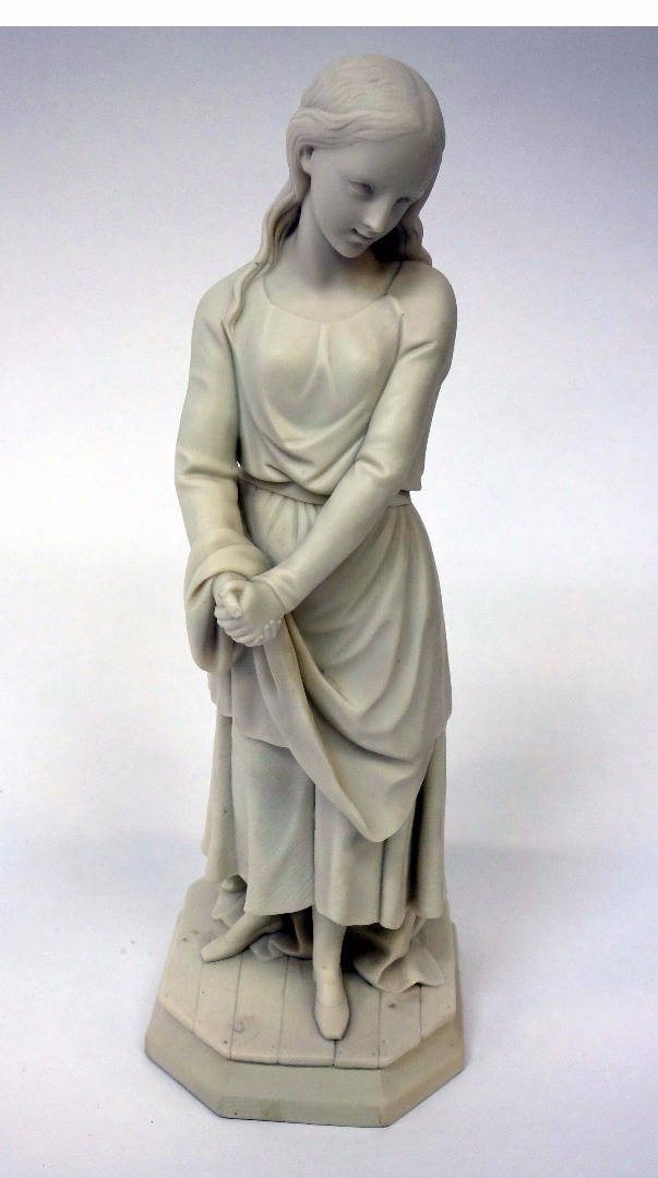 Appraisal: A Victorian Parian figure of Maidenhood standing on a canted