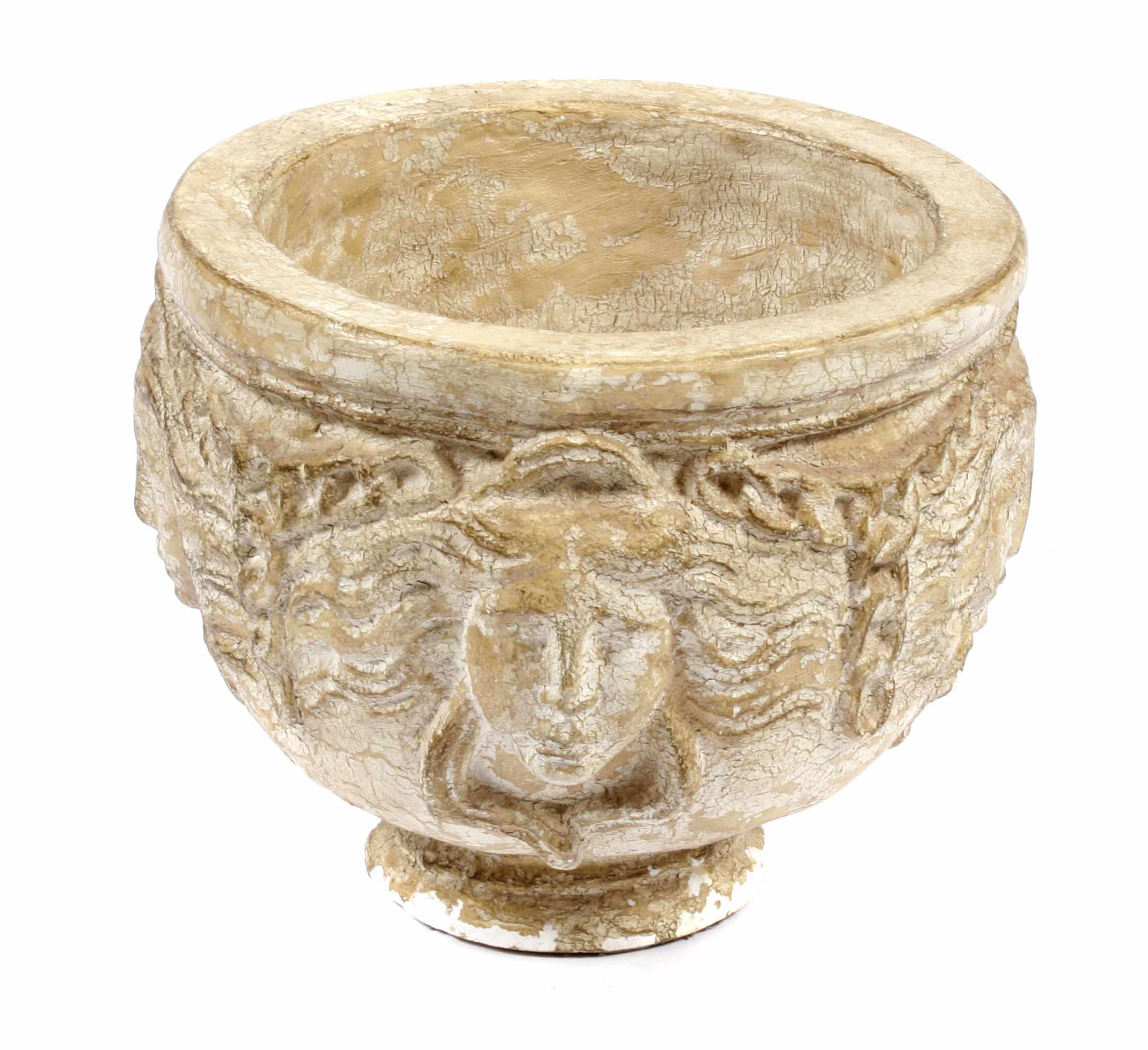 Appraisal: A Continental carved stone figural cistern diameter in