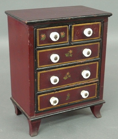 Appraisal: - Rare Joseph Lehn - Lancaster County Pennsylvania miniature chest