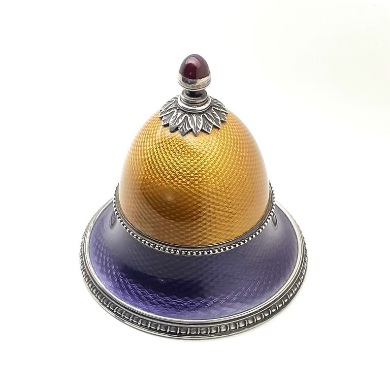 Appraisal: Vintage Russian Silver Enamel Perfume Bottle Vintage Antique Russian Silver