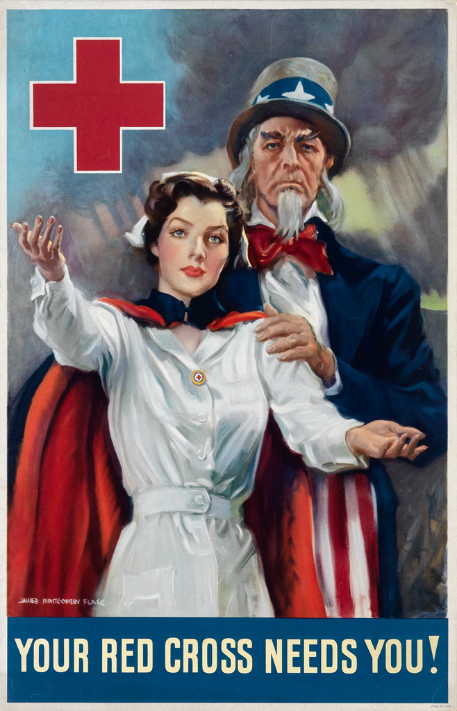 Appraisal: JAMES MONTGOMERY FLAGG - YOUR RED CROSS NEEDS YOU x