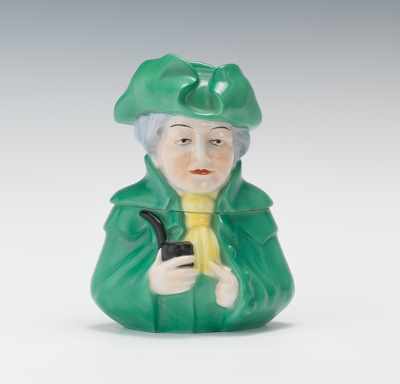 Appraisal: A Bavarian Porcelain Tobacco Humidor Man with Tricorn Hat and