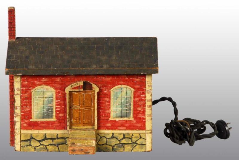 Appraisal: Hand-Carved Wooden Miniature Power House Description Circa s Removable rear