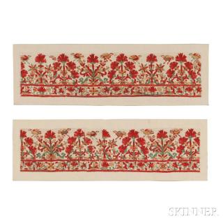 Appraisal: Pair of Greek Island Embroideries Crete early th century mounted