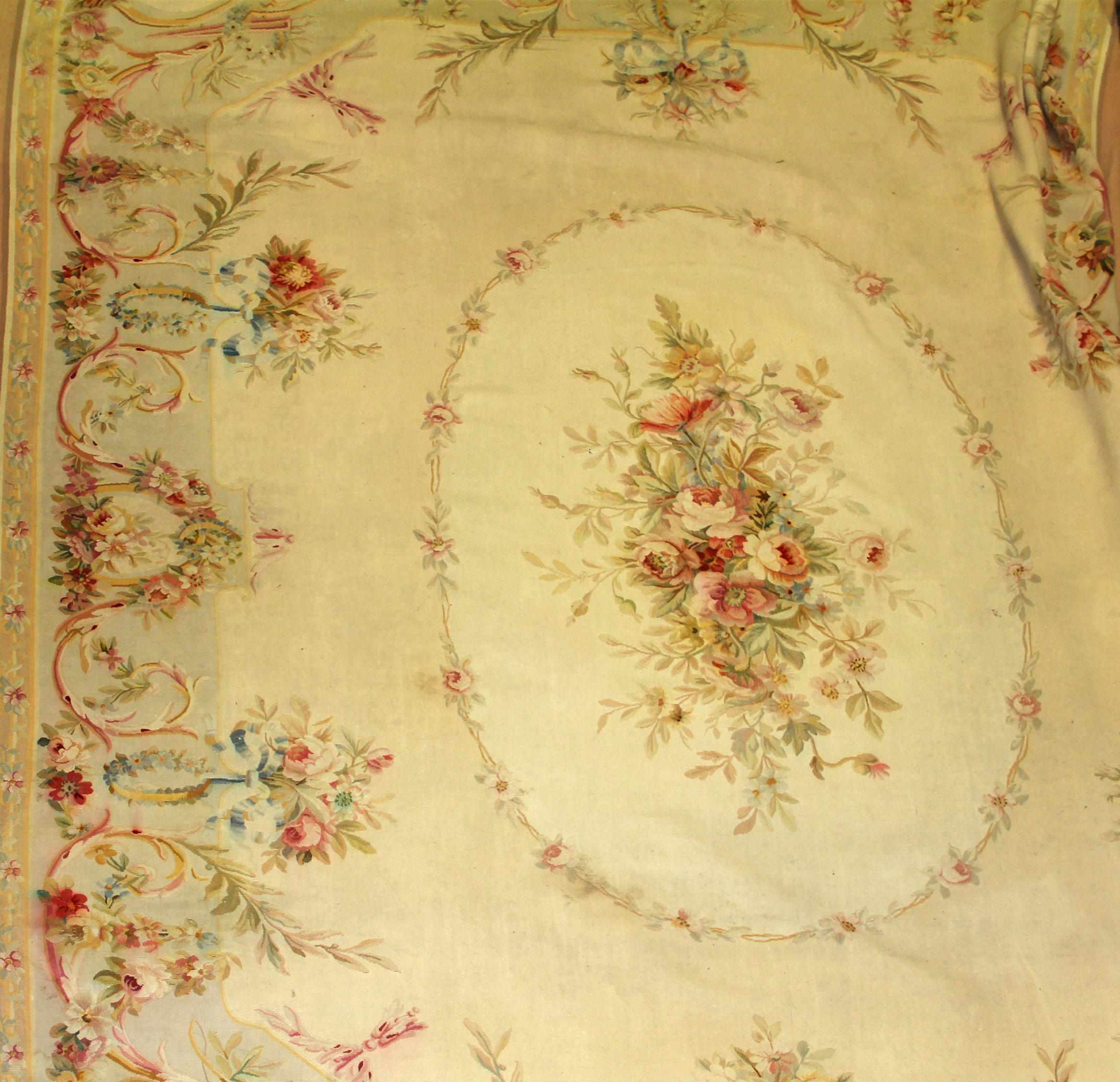 Appraisal: An Aubusson carpet Francelate th centurysize approximately ft in x