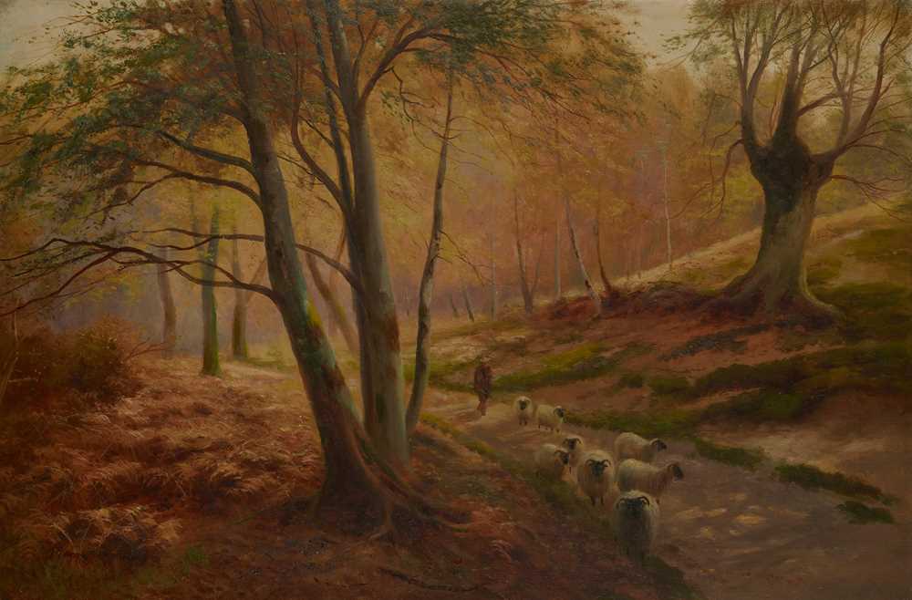 Appraisal: JOSEPH FARQUHARSON R A SCOTTISH - DRIVING THE SHEEP Signed