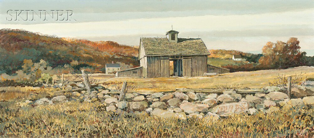 Appraisal: Eric Sloane American - Autumn Browns or The Old Farm