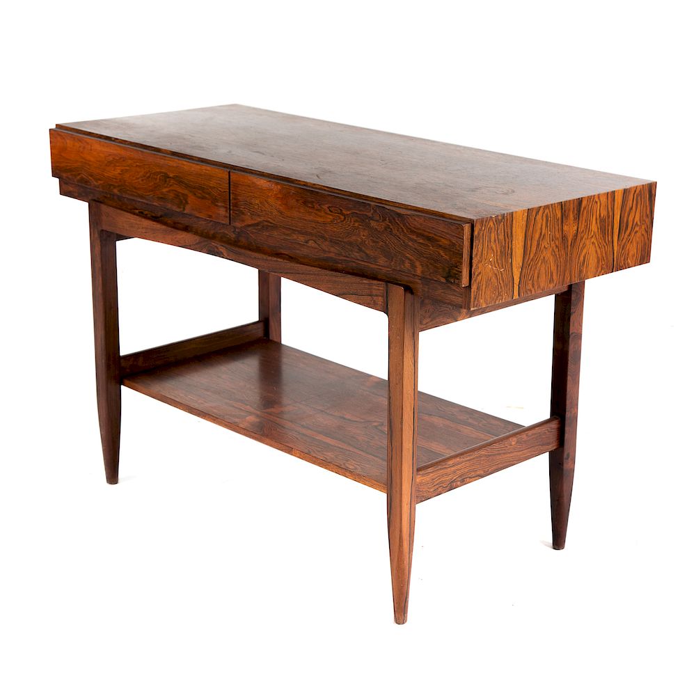 Appraisal: Danish Modern Rosewood Writing Desk mid- th century two medium