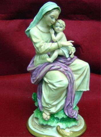 Appraisal: DRESDEN FIGURINE - MADONNA CHILD