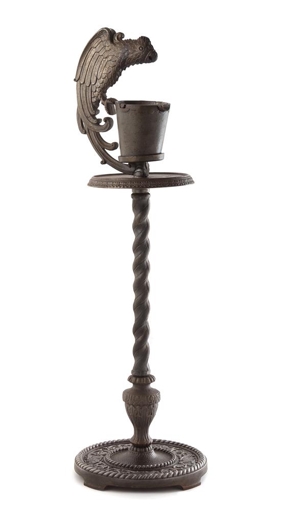 Appraisal: Sale Lot A Cast Iron Smoker's Stand cast to show