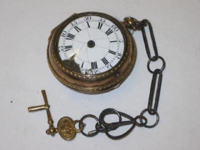 Appraisal: A BRASS VERGE POCKET WATCH by Thomas Gorsuch Salop the