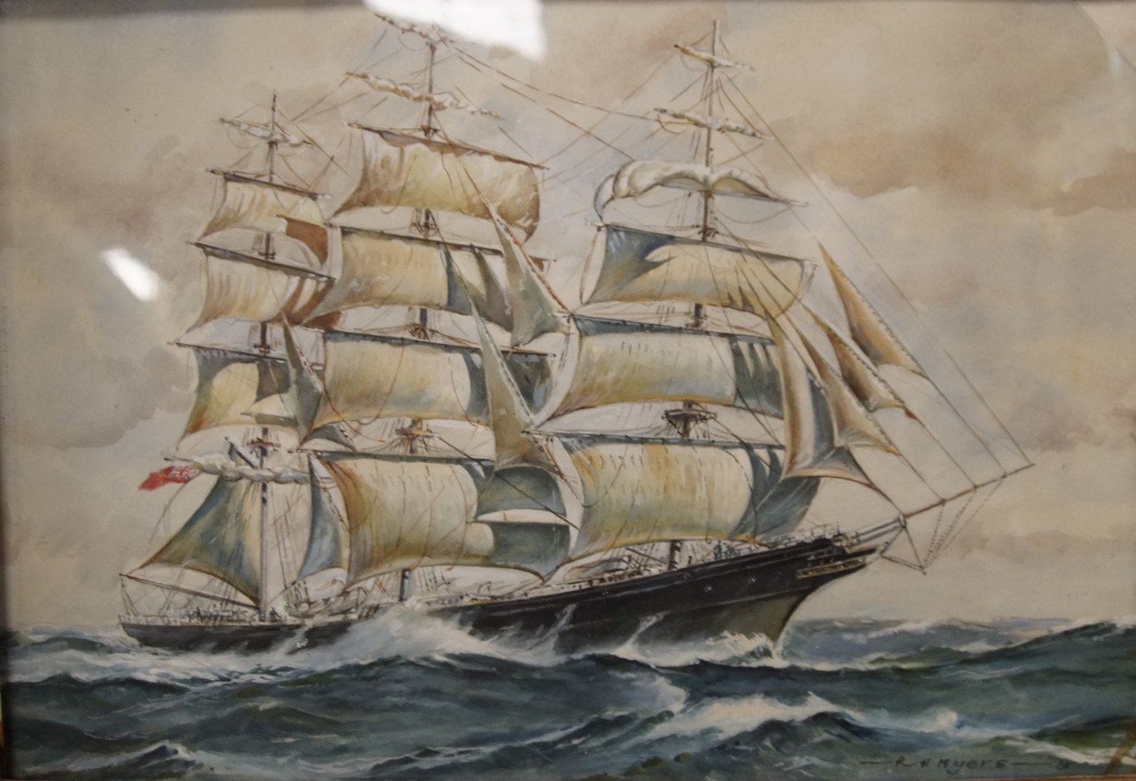 Appraisal: Reginald Harry Myers thC Yorkshire artist A three masted tall