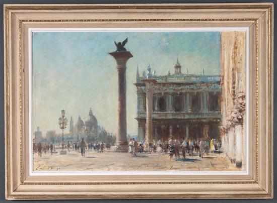 Appraisal: Edward Seago British - ''The Piazzetta Venice'' oil on board