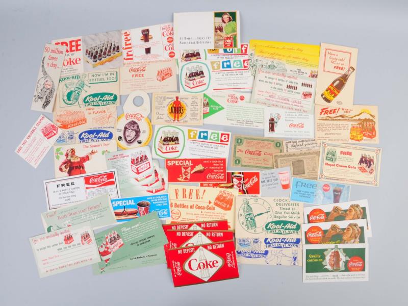 Appraisal: Large Lot Of Small Soda Advertising Items This lot includes