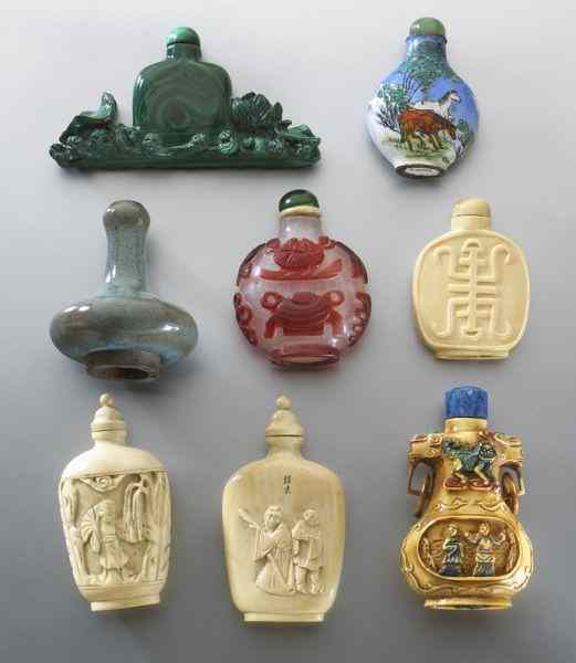 Appraisal: Chinese carved snuff bottles International buyers should note that several