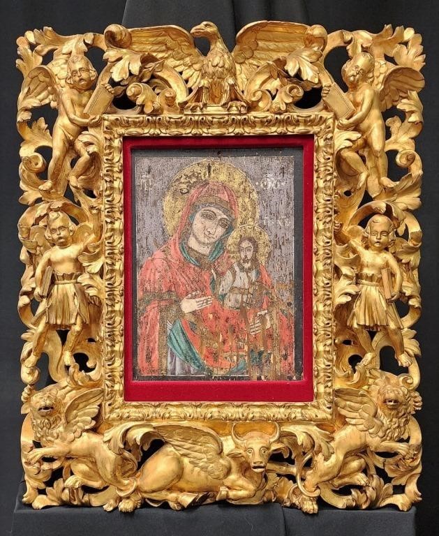 Appraisal: th Century Russian Orthodox Icon x O B The Virgin