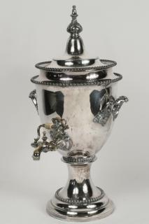 Appraisal: BEVERAGE DISPENSER Reed Barton Silver Plate Beverage Urn Samovar pattern