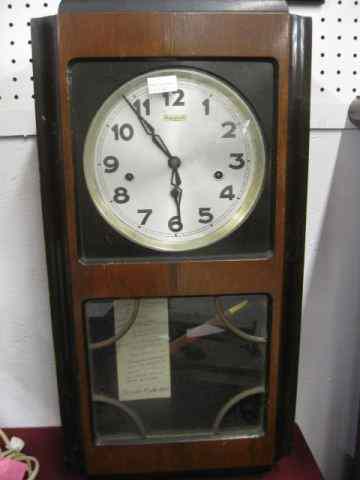 Appraisal: French Wall Clock Forestville with chimes '' x '' working