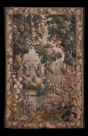 Appraisal: Attractive French Verdure Tapestry Panel depicting a country house park