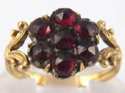 Appraisal: An antique garnet ring size J gms