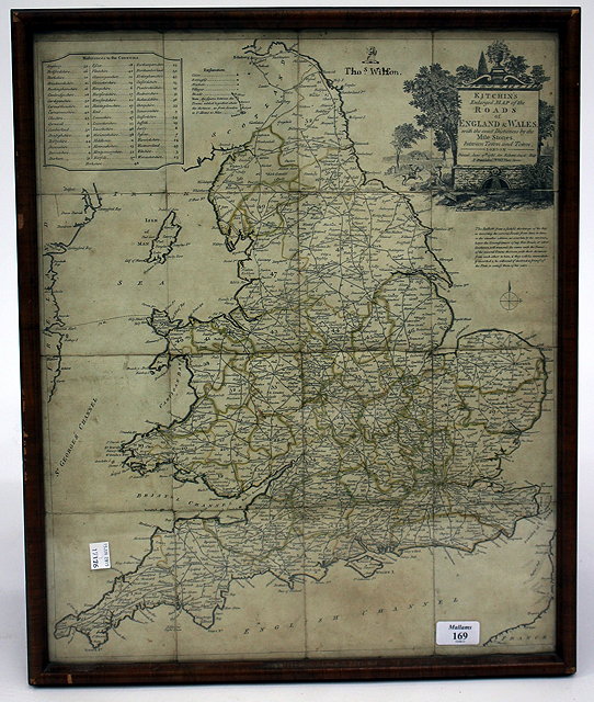 Appraisal: KITCHENS ENLARGED MAP OF THE ROAD OF ENGLAND AND WALES