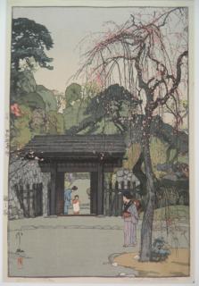 Appraisal: Hiroshi Yoshida woodblock Hiroshi Yoshida Japanese - - ''Plum Gateway''