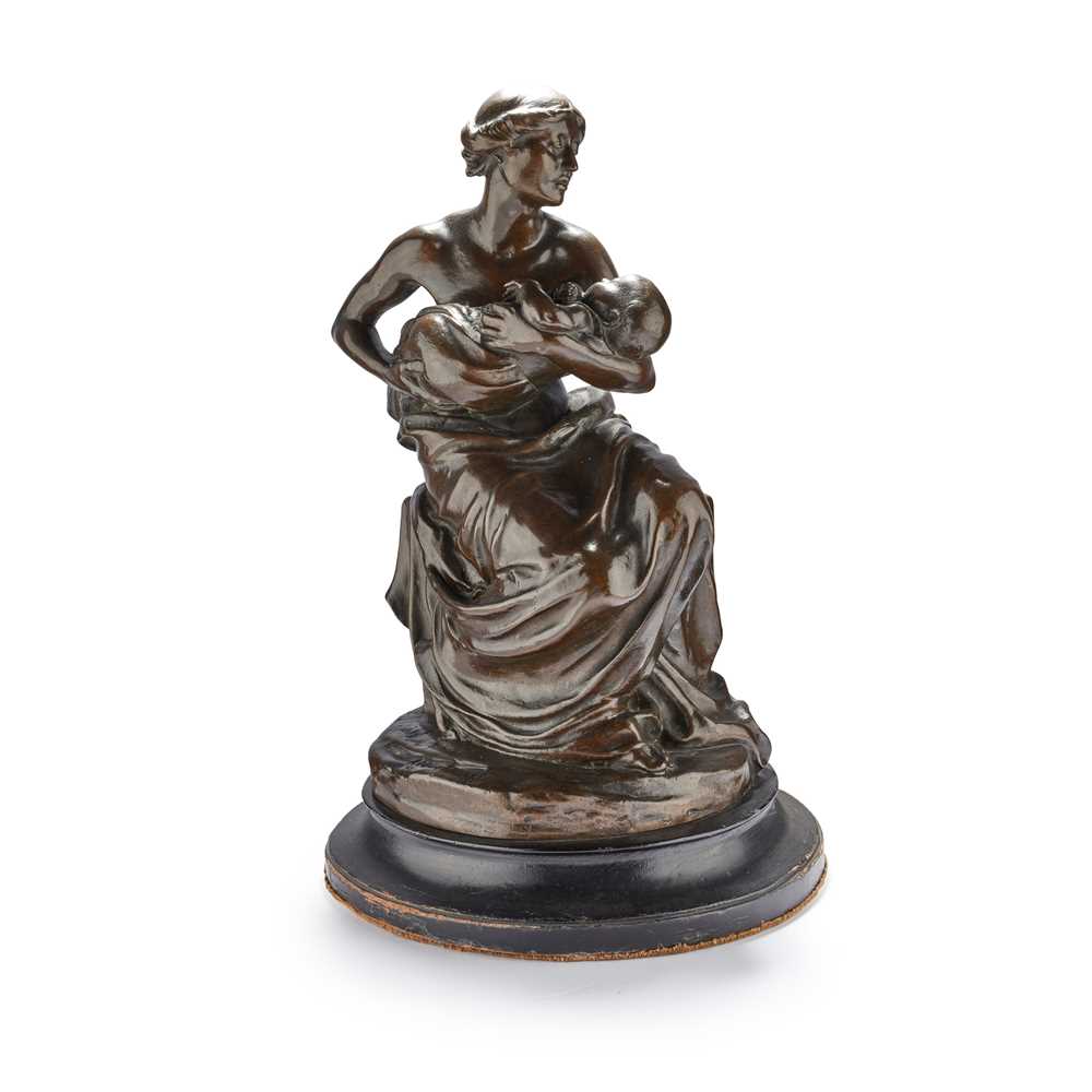 Appraisal: ALBERT TOFT - THE MOTHER patinated bronze signed in the