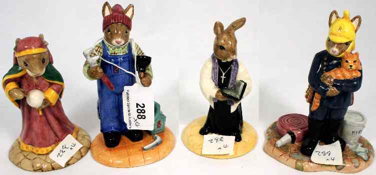 Appraisal: Royal Doulton Bunnykins Plumber DB Fortune Teller DB Vicar DB