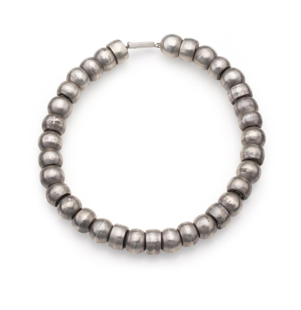 Appraisal: A William Spratling silver bead necklace - Third Design Period