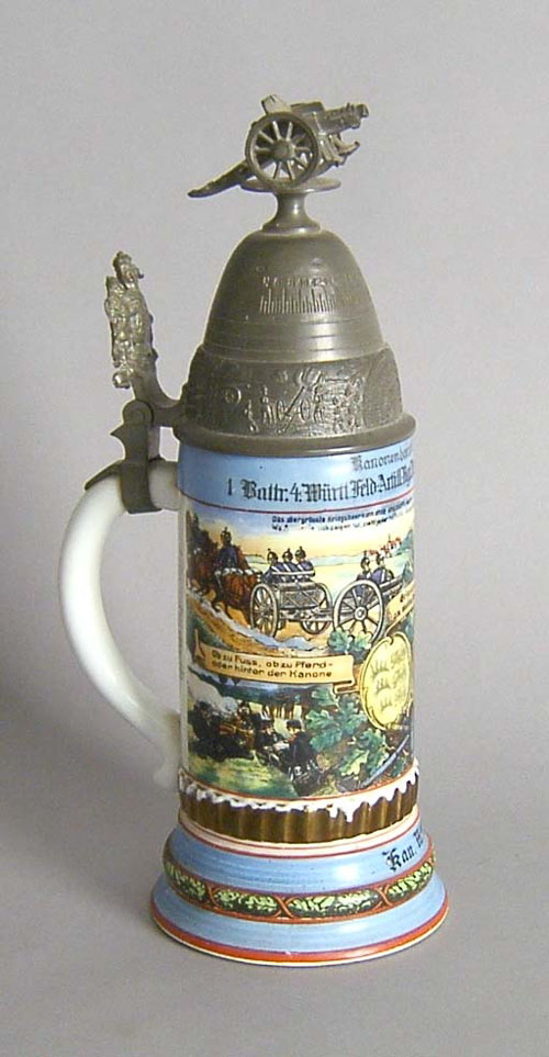 Appraisal: German regimental stein h