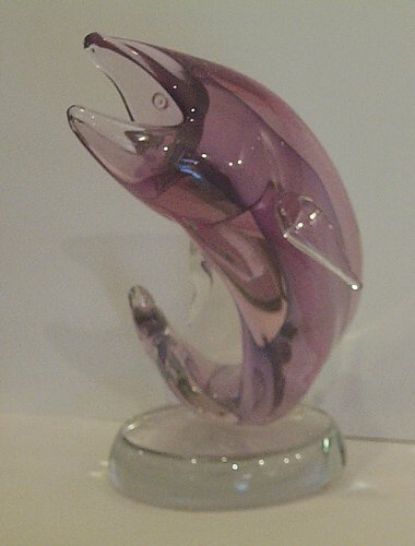 Appraisal: Salmon Glass on Glass Nesteruk Ed x x inches In