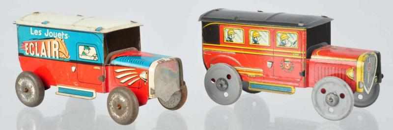 Appraisal: Lot of Tin Litho Vehicle Penny Toys French Includes one