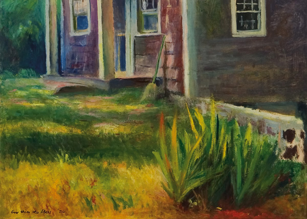 Appraisal: DU BOIS GUY PENE American - ''Backyard'' oil on paper