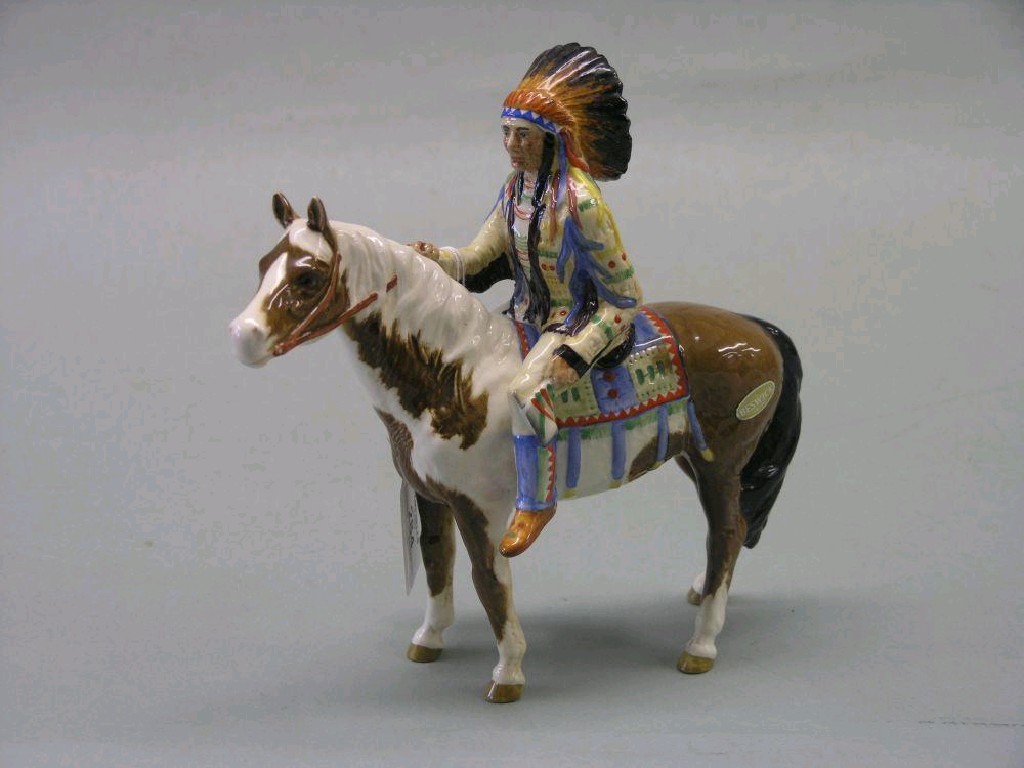 Appraisal: A Beswick Mounted Indian model designed by Orwell SEE FRONT